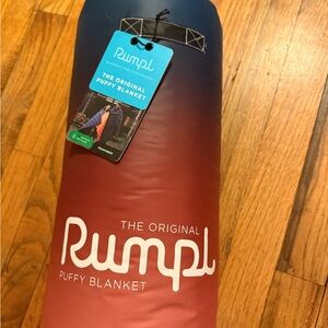 Rumpl Puffy Blanket in Red and Blue ombré
